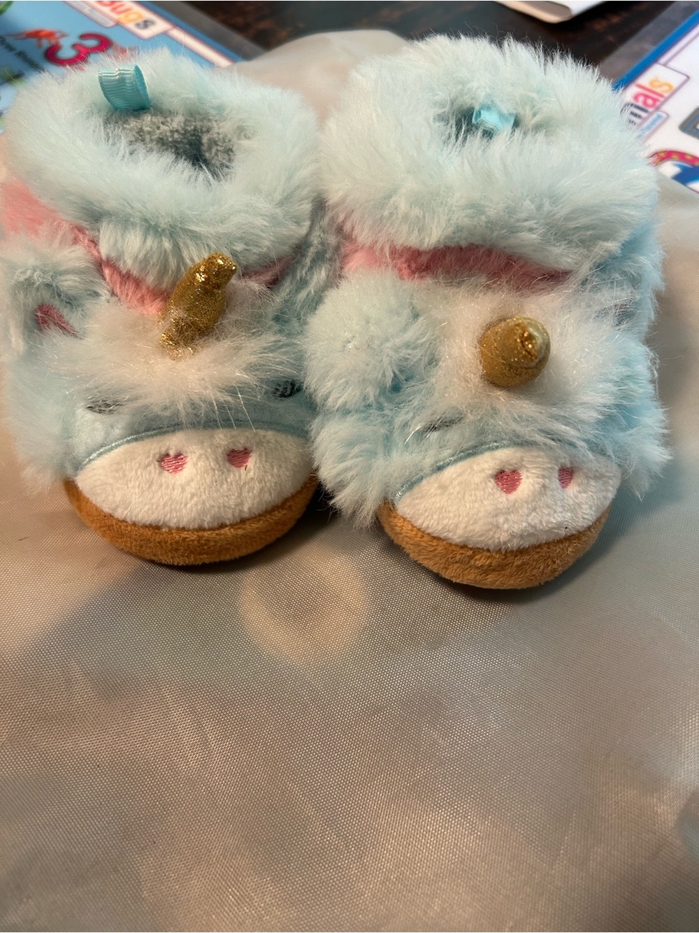 Infant unicorn slippers